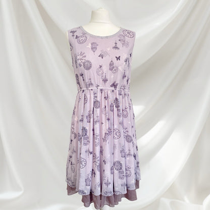 Axes Femme pink dress with beautiful print from Japan1
