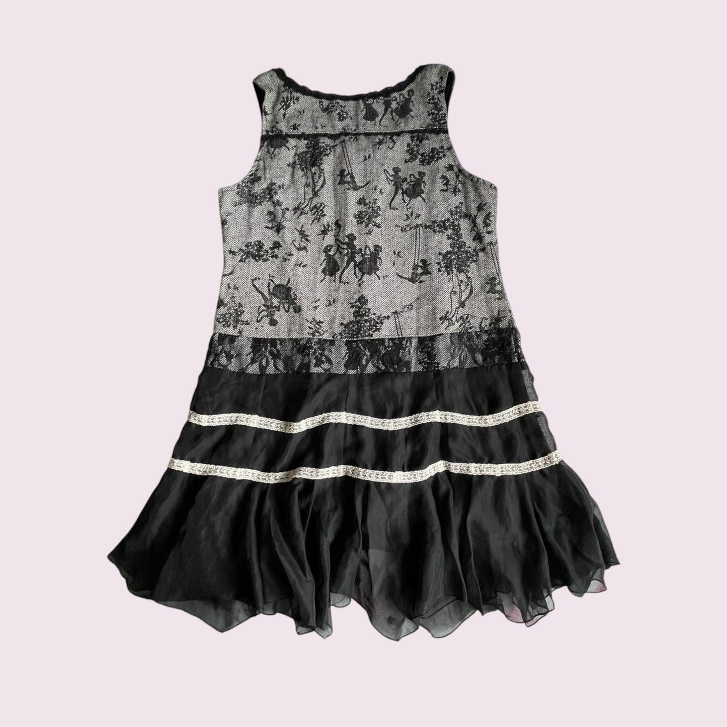 Axes Femme Black & Grey Lace Dress (blouse not included)2