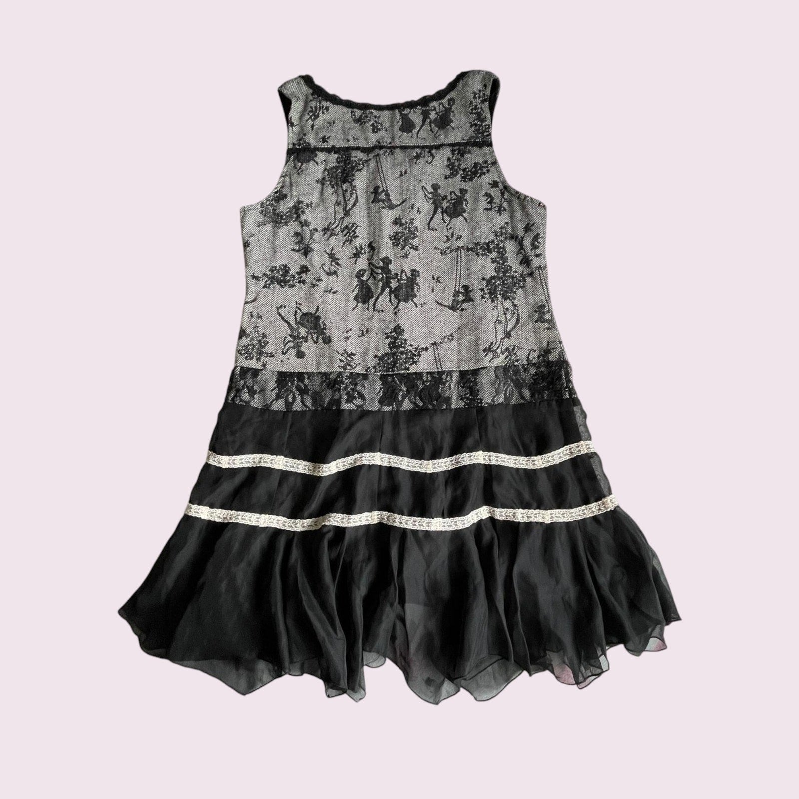 Axes Femme Black & Grey Lace Dress (blouse not included)2