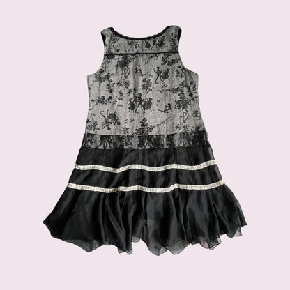 Axes Femme Black & Grey Lace Dress (blouse not included)2