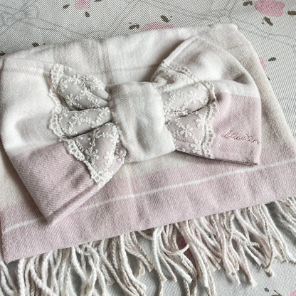 Liz Lisa Check Scarf with Detachable Bow – Himekaji / Sweet Lolita Style6