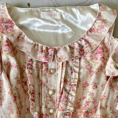Liz Lisa rare cold shoulder floral dress with bow details6