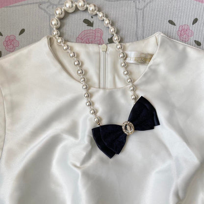 Elegant sleeveless dress with included necklace UK 8/10, S/M2