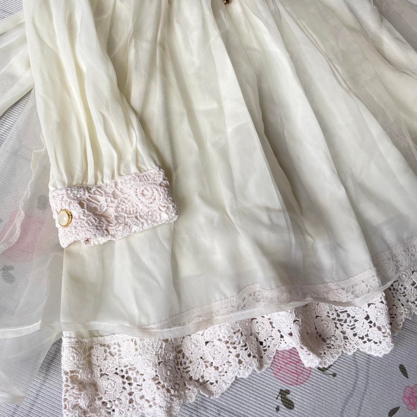 Liz Lisa ivory lace princess dress with tulle overlay3