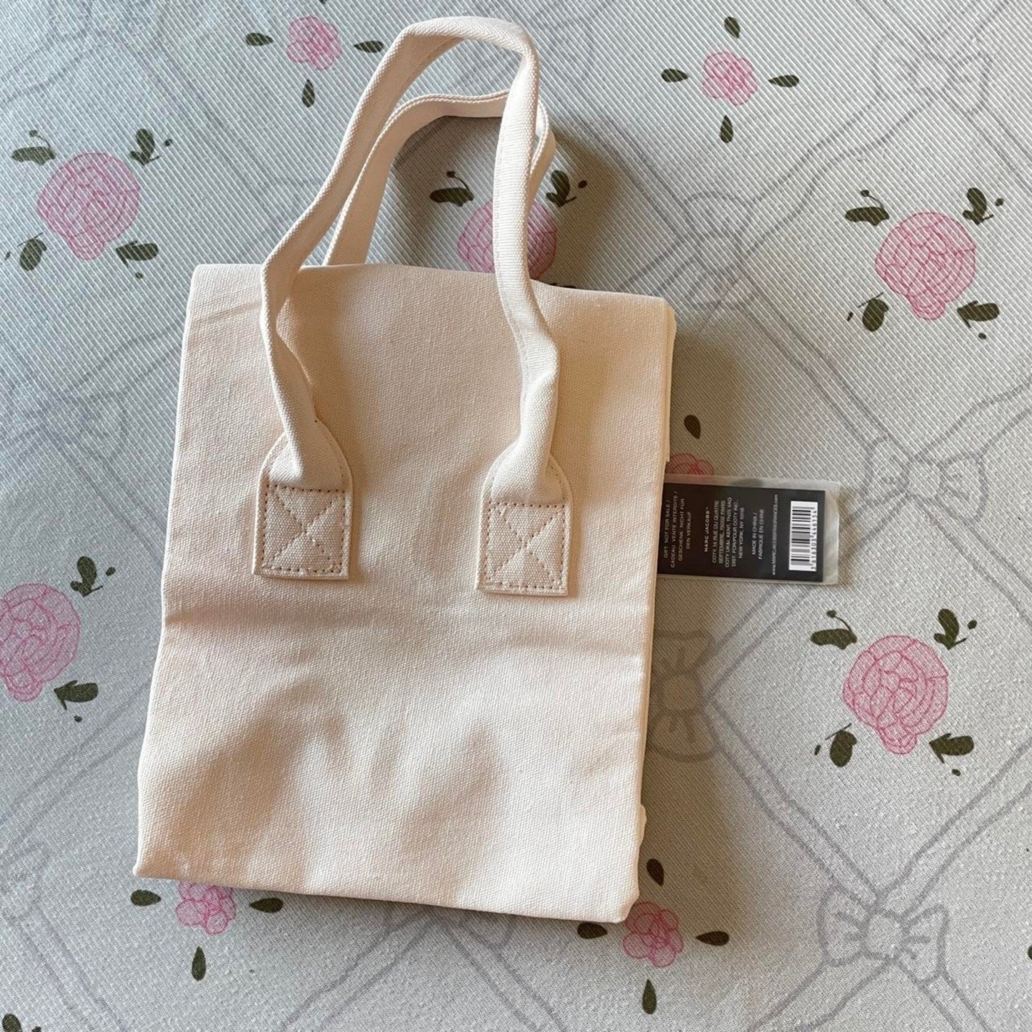 Marc Jacobs white canvas mini tote bag/lunch bag 1
