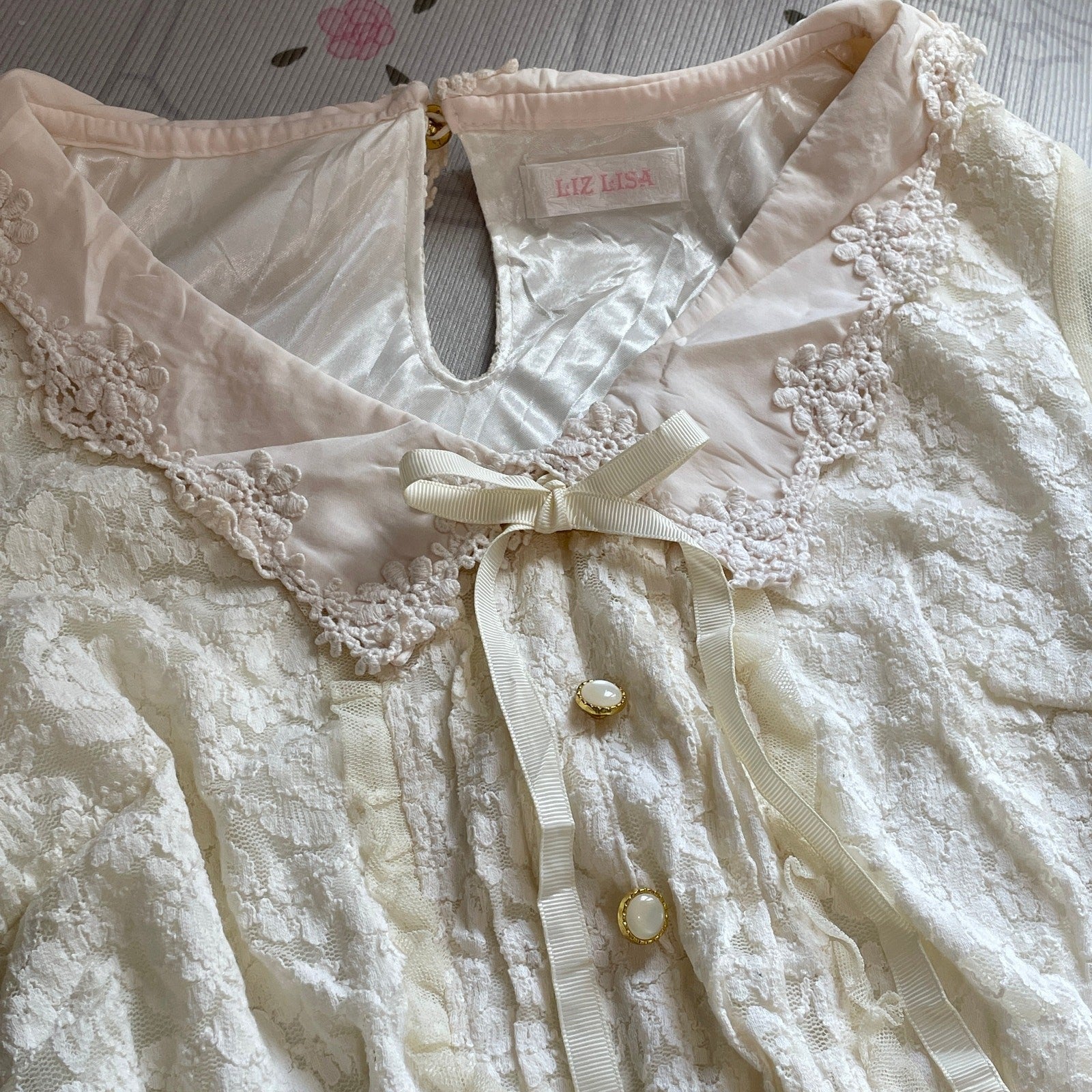 Liz Lisa lace babydoll mini dress cream coquette himekaji Japanese fashion3