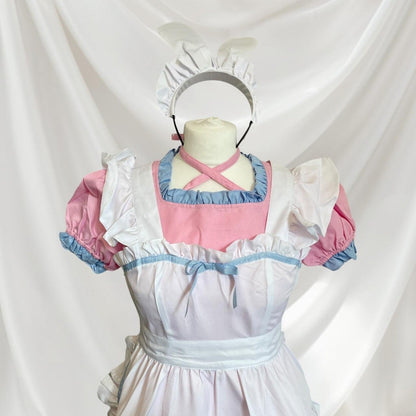 Bodyline bunny maid dress with apron, headband, and tail Halloween costume3