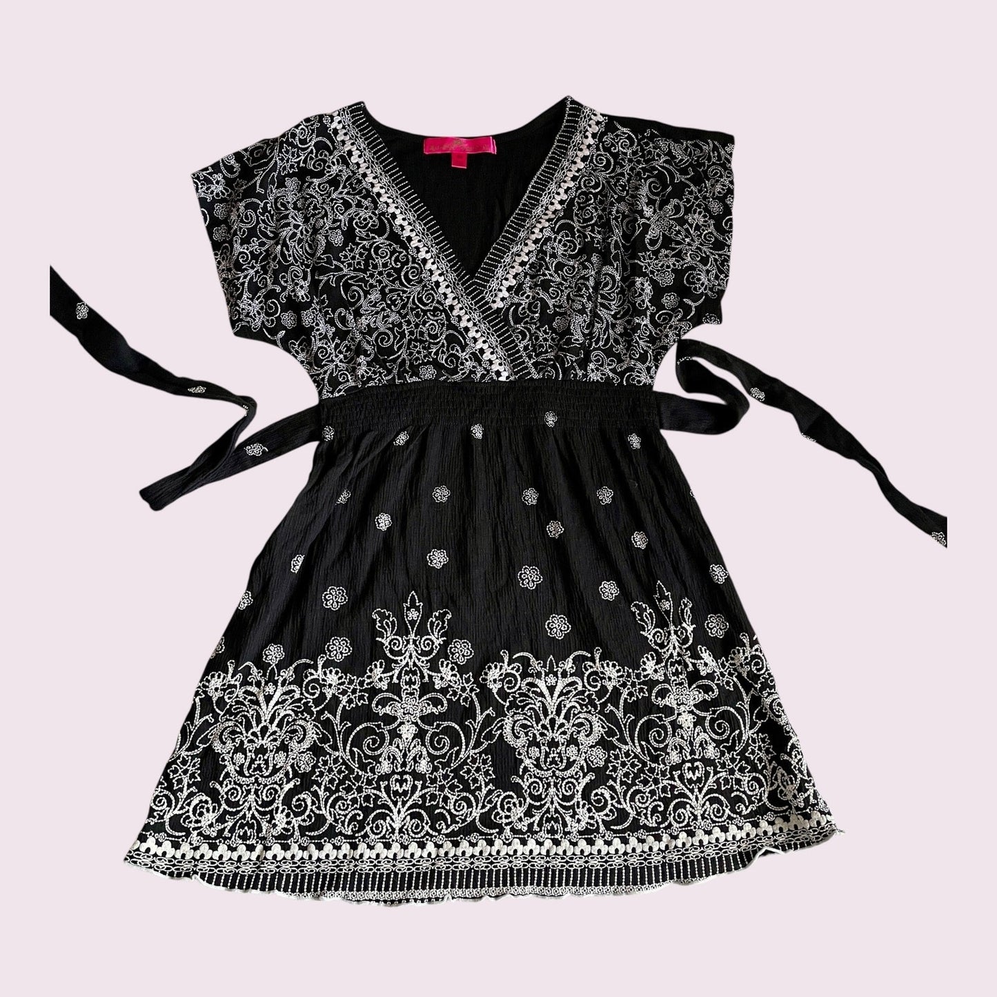 Japanese Vintage Black Embroidered Top0