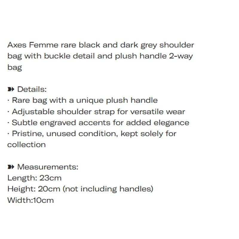 Axes Femme rare shoulder bag with buckle detail and plush handle 8