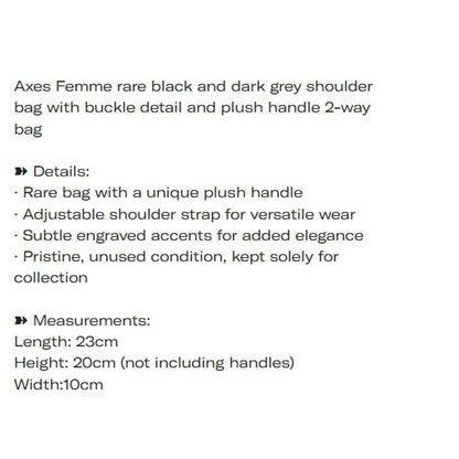 Axes Femme rare shoulder bag with buckle detail and plush handle 8