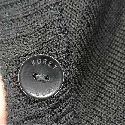 Japanese vintage faux two-piece layered knit top – monochrome style4