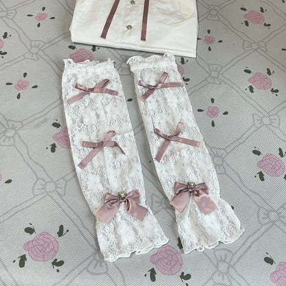 Majoretty White Blouse with Detachable Lace Sleeves Jirai Kei Ryousangata Top5