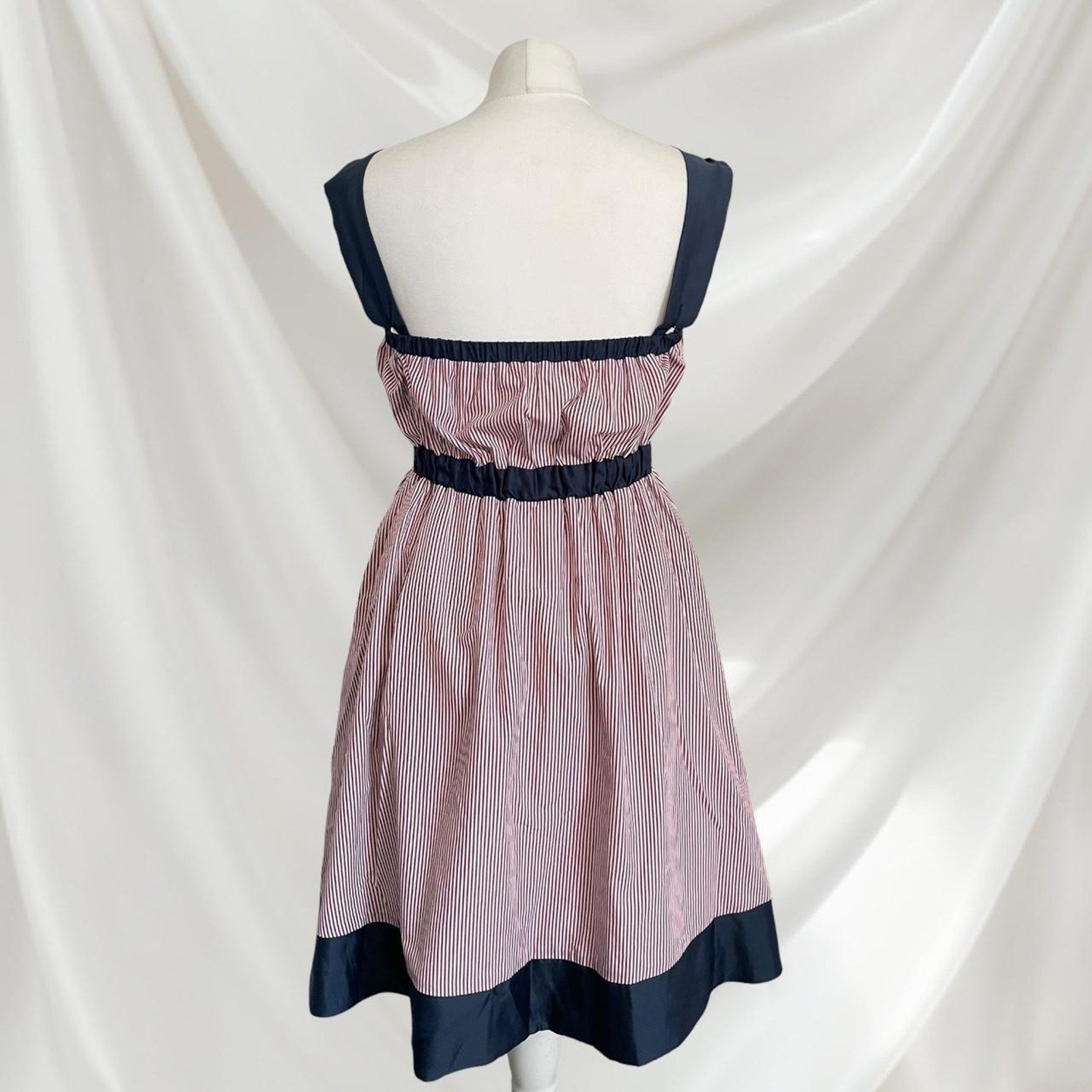 Axes Femme striped dress with statement bows 4