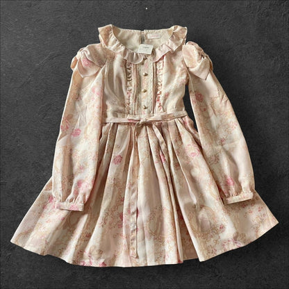 Liz Lisa rare cold shoulder floral dress with bow details0