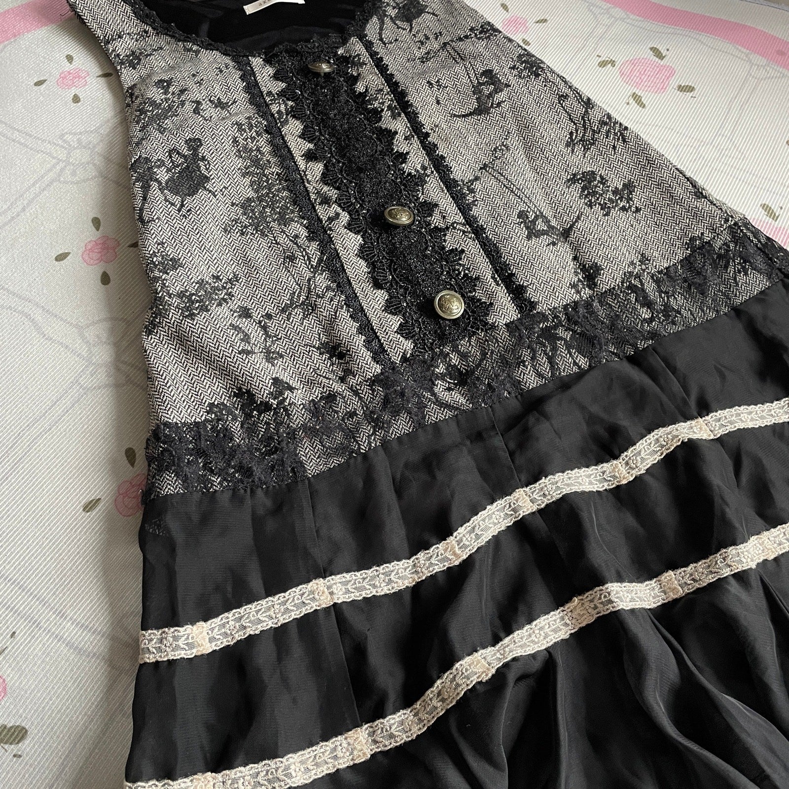 Axes Femme Black & Grey Lace Dress (blouse not included)5