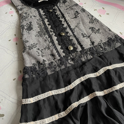 Axes Femme Black & Grey Lace Dress (blouse not included)5