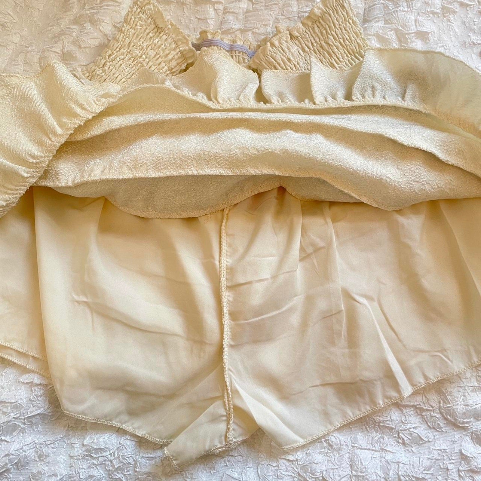  Babydoll milkmaid cream tiered frilly multi-layers ruffles mini skirt/ skort4