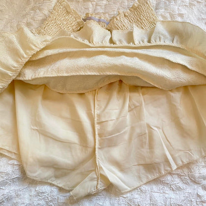  Babydoll milkmaid cream tiered frilly multi-layers ruffles mini skirt/ skort4