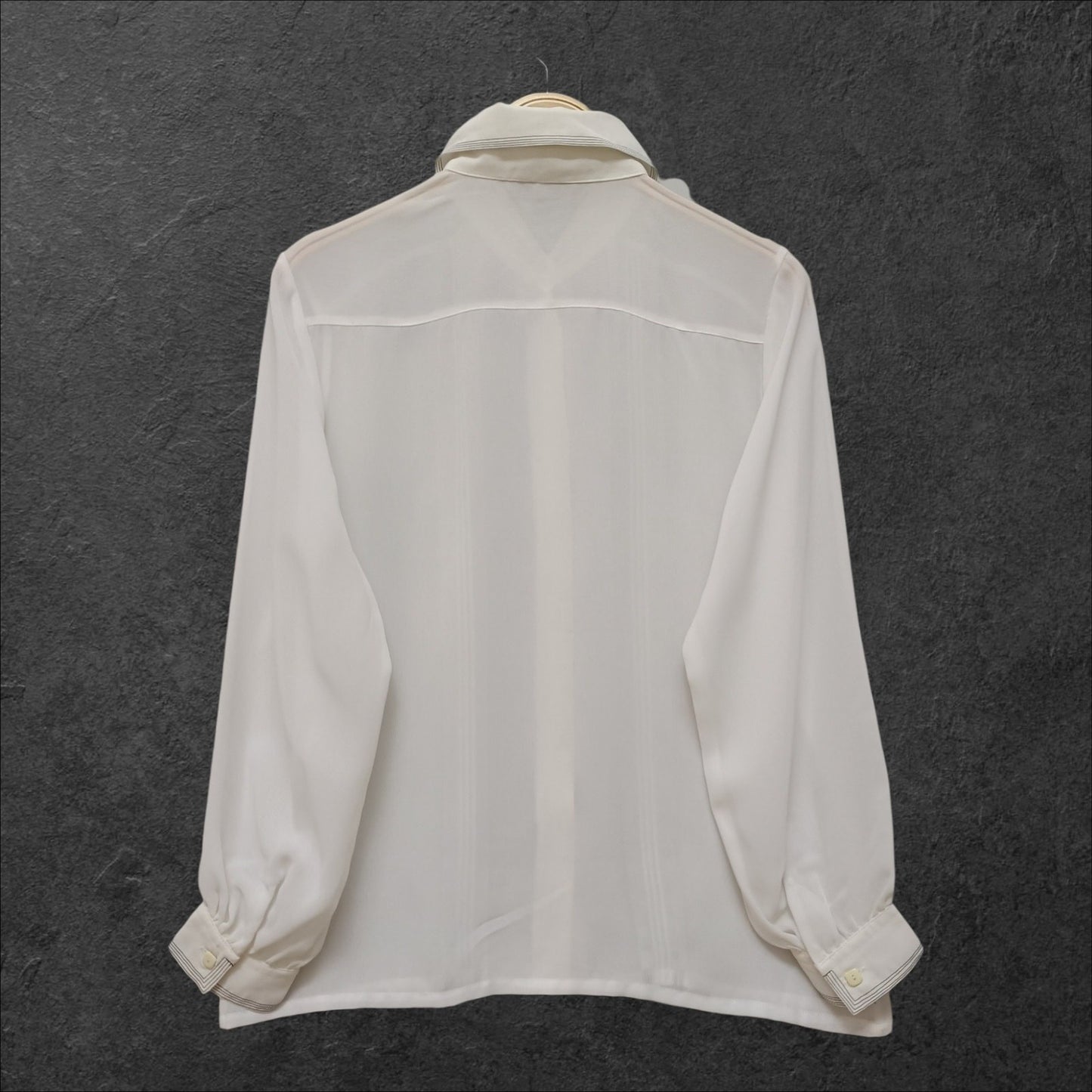 Japanese vintage sheer white blouse1