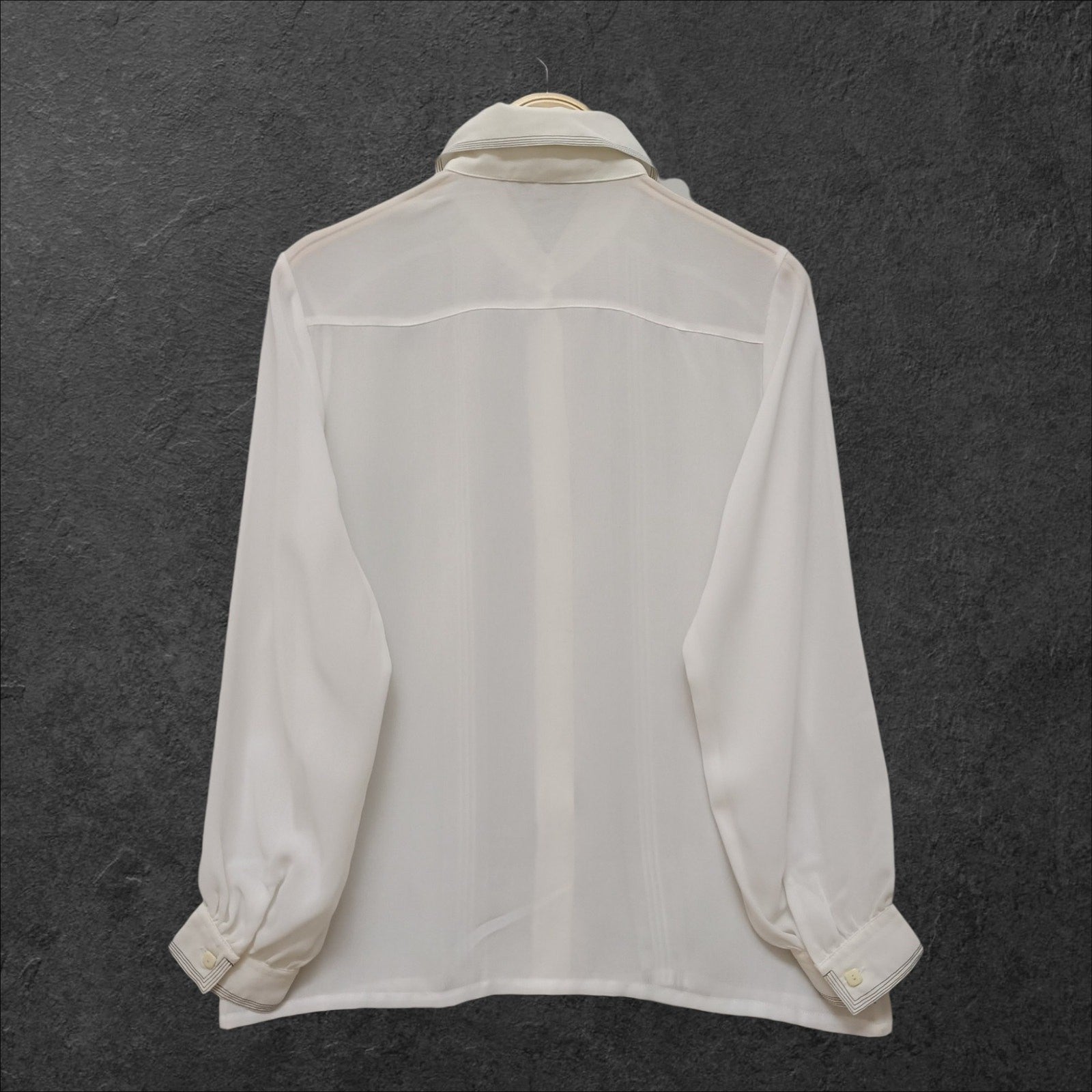 Japanese vintage sheer white blouse1