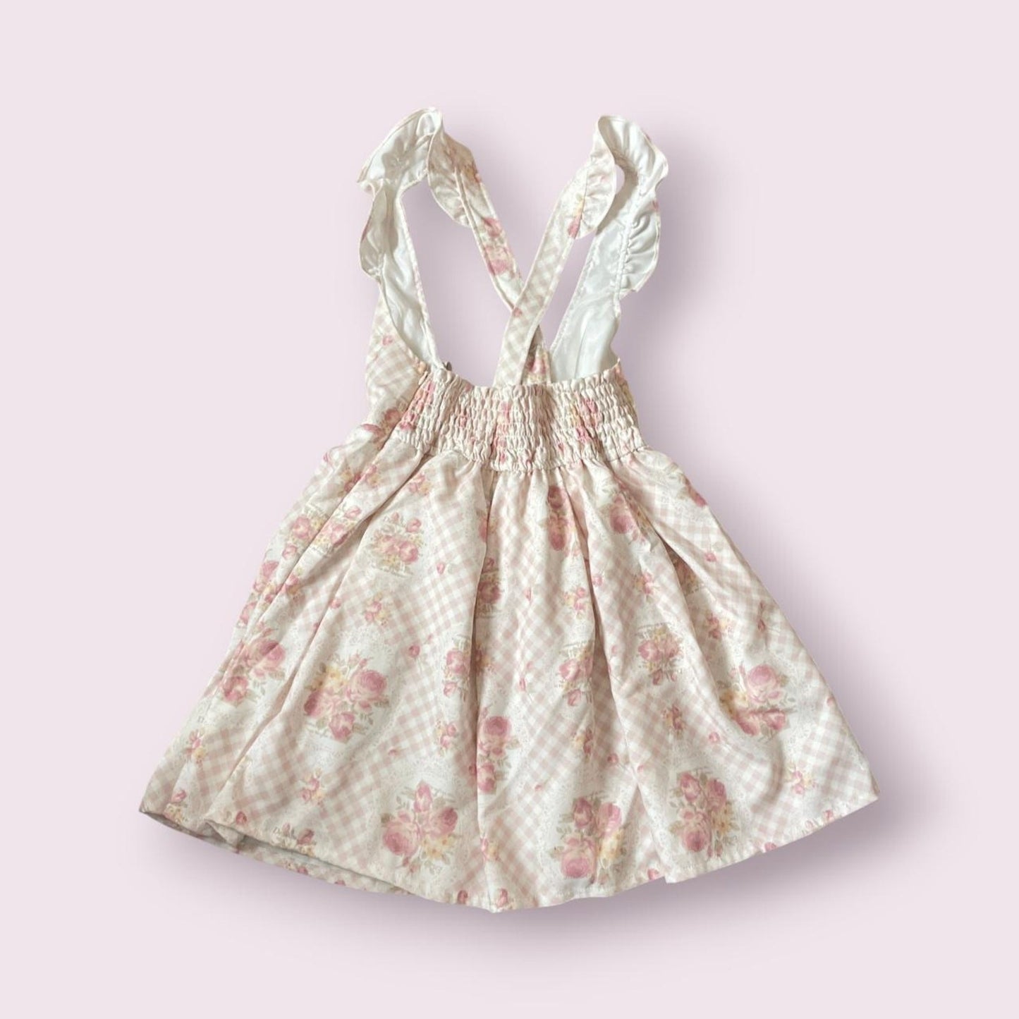 Liz Lisa floral suspender skirt with ruffle straps2