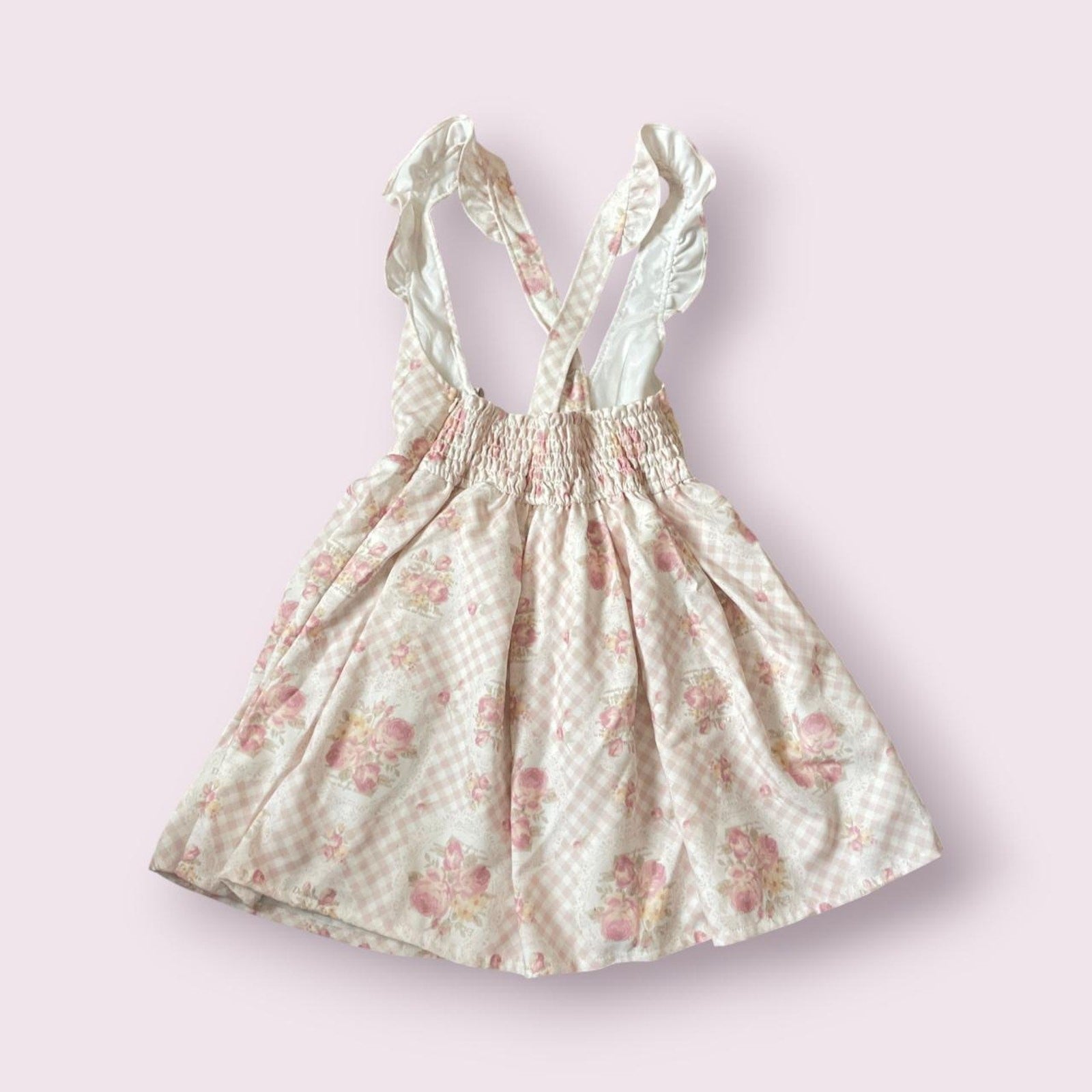 Liz Lisa floral suspender skirt with ruffle straps2