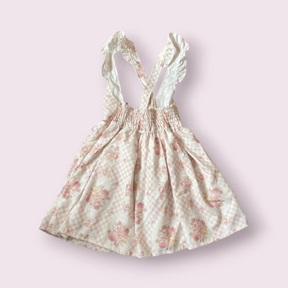 Liz Lisa floral suspender skirt with ruffle straps2