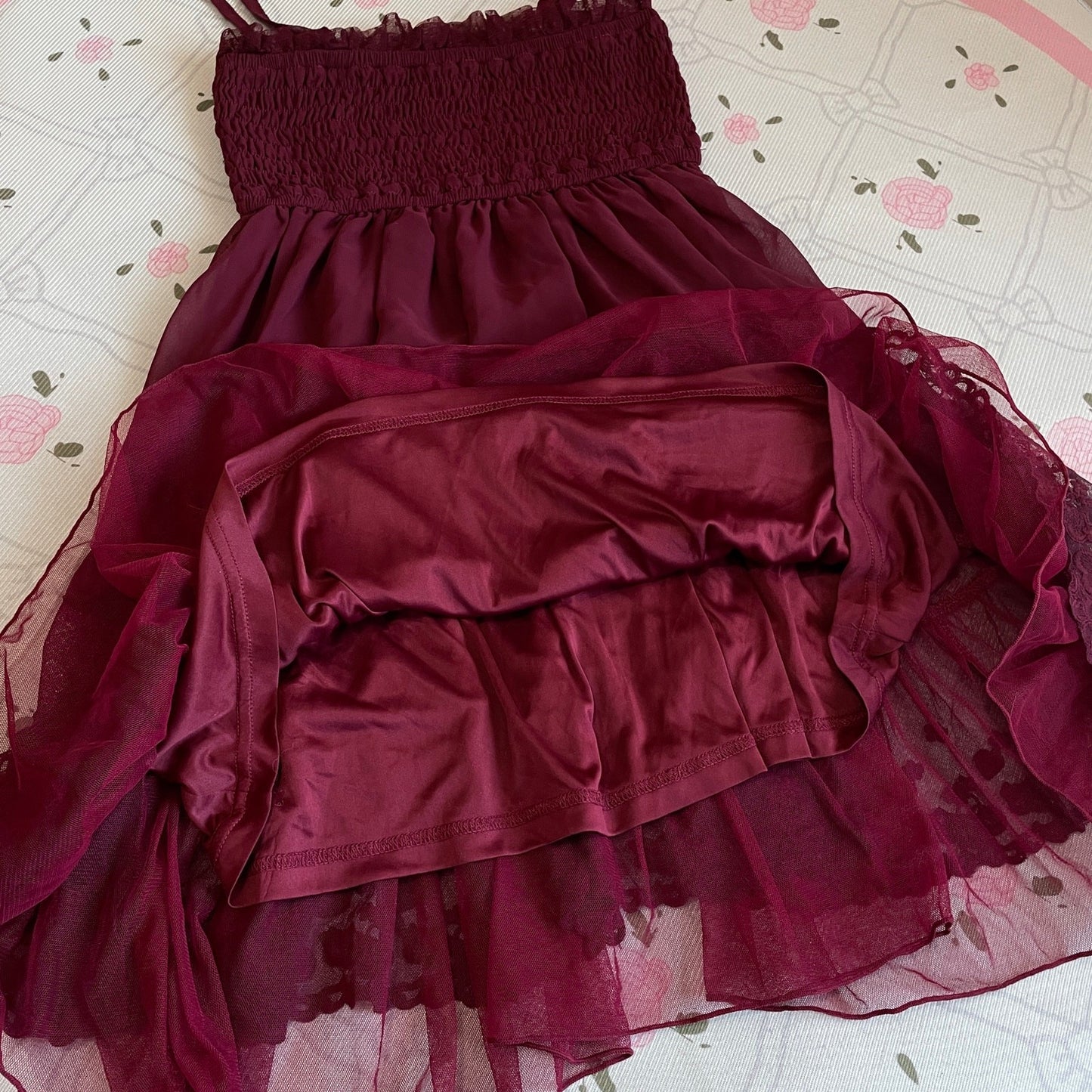 Axes Femme Burgundy Dress / Skirt, 2-Way Wear (Labels Removed)1