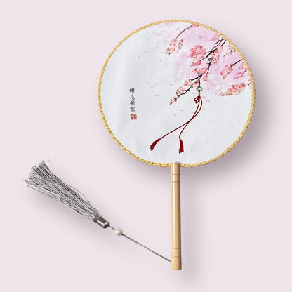 Japanese floral kimono Halloween costume with white socks and holding fan  Cos 6