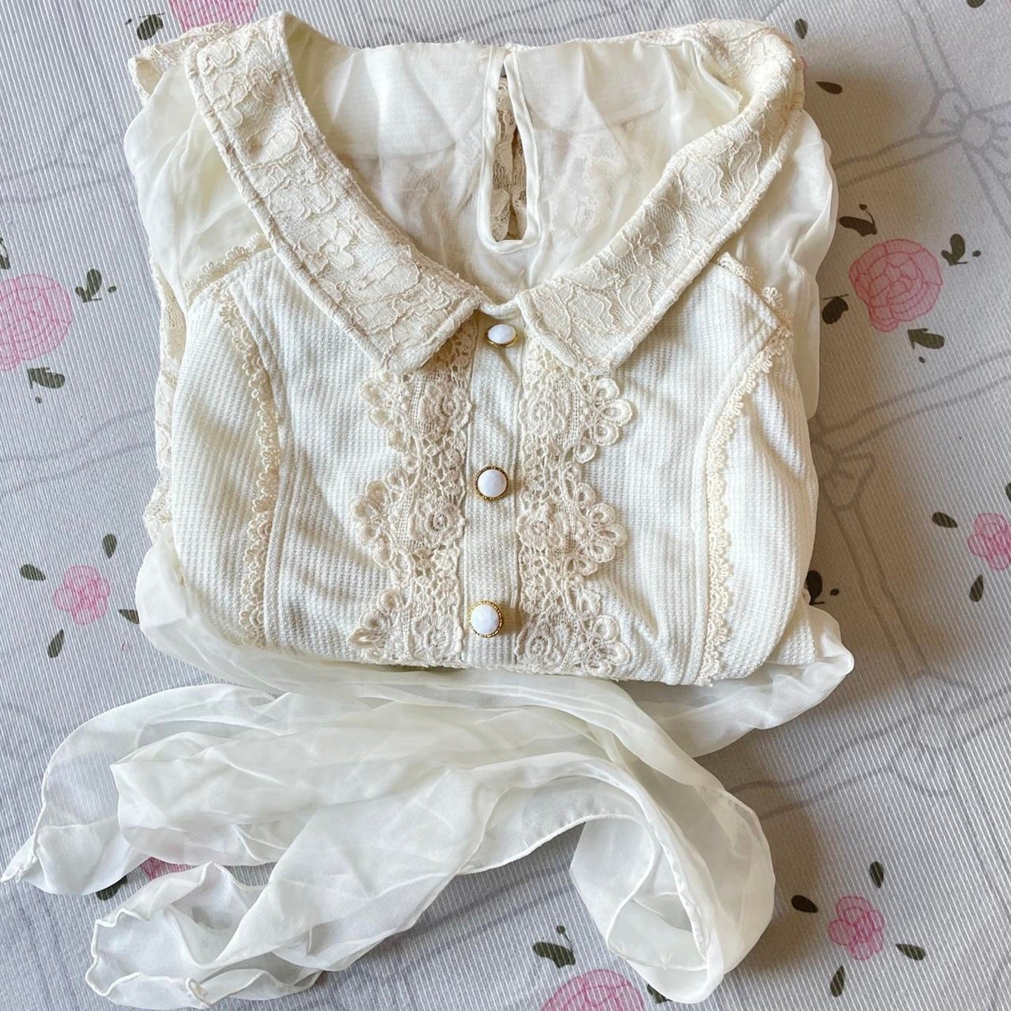 Sheer lacetrimmed blouse dress – possibly Liz Lisa (label removed)6