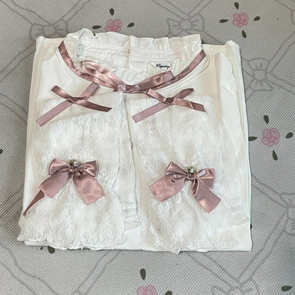 Majoretty White Blouse with Detachable Lace Sleeves Jirai Kei Ryousangata Top6