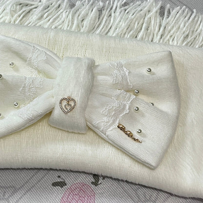 Liz Lisa Wihte Scarf with Detachable Bow – Himekaji / Sweet Lolita Style2