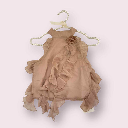 Halterneck tank top with ruffle design 0