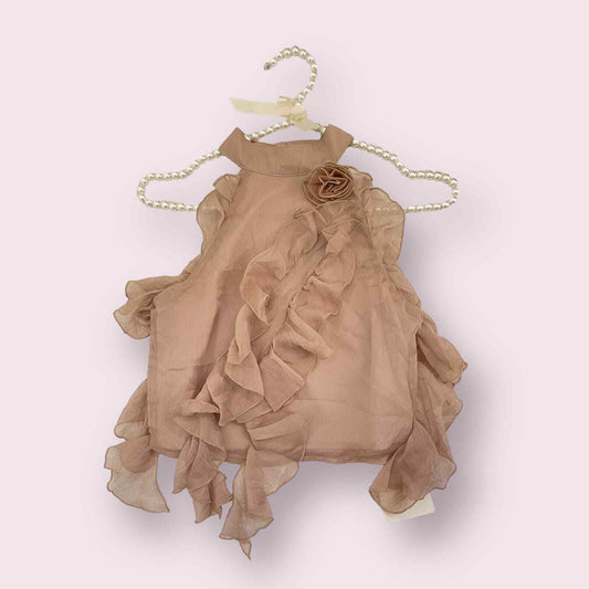 Halterneck tank top with ruffle design 0