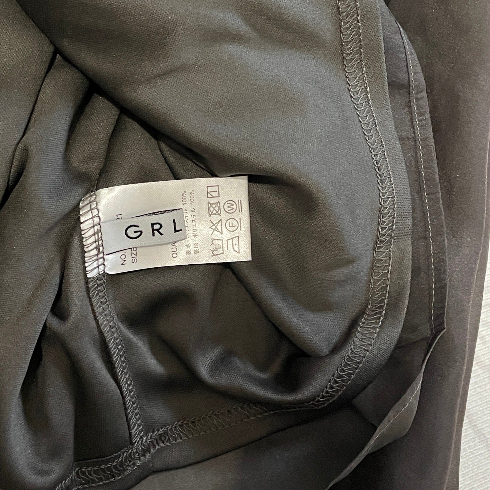 GRL black oversized bow blouse – sheer puff sleeves, pearl detail6
