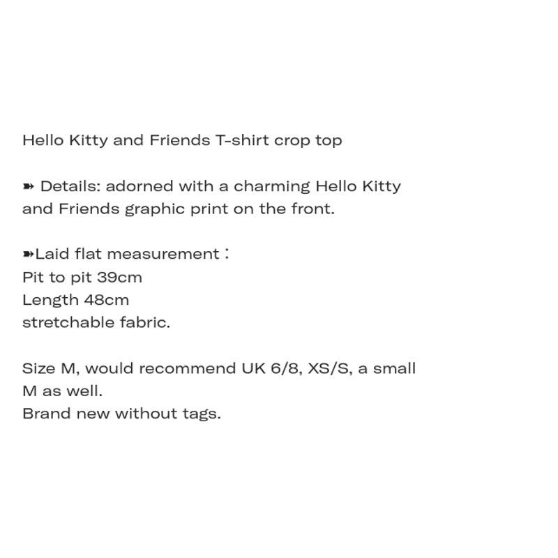 Hello Kitty and Friends T-shirt crop top4