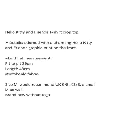 Hello Kitty and Friends T-shirt crop top4
