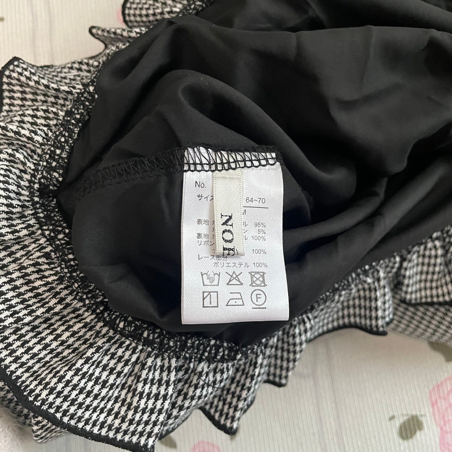 Noemie gingham lace up skirt with built-in shorts, girly jfashion7
