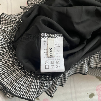 Noemie gingham lace up skirt with built-in shorts, girly jfashion7