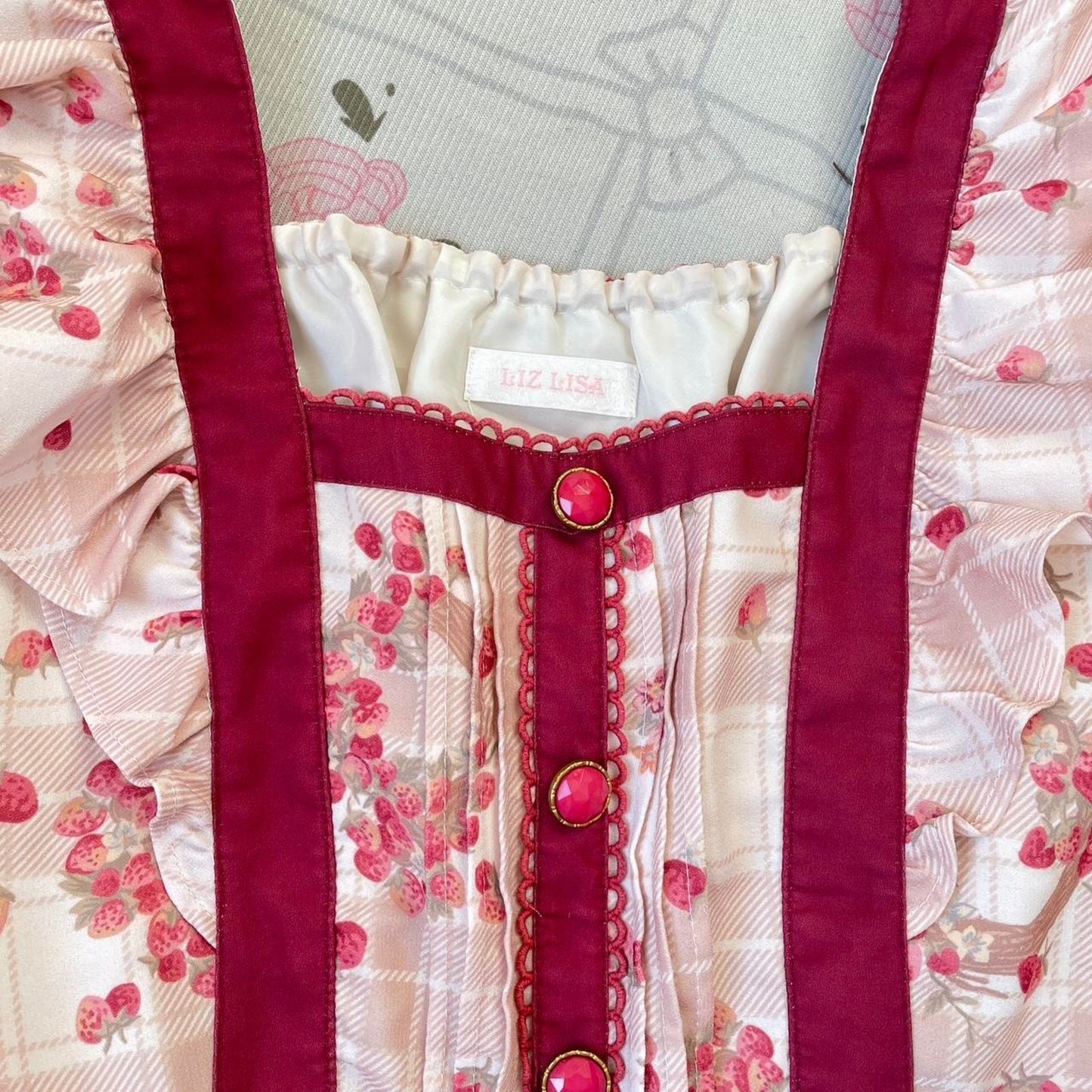 Liz Lisa cherry and rose print onesize dress 5