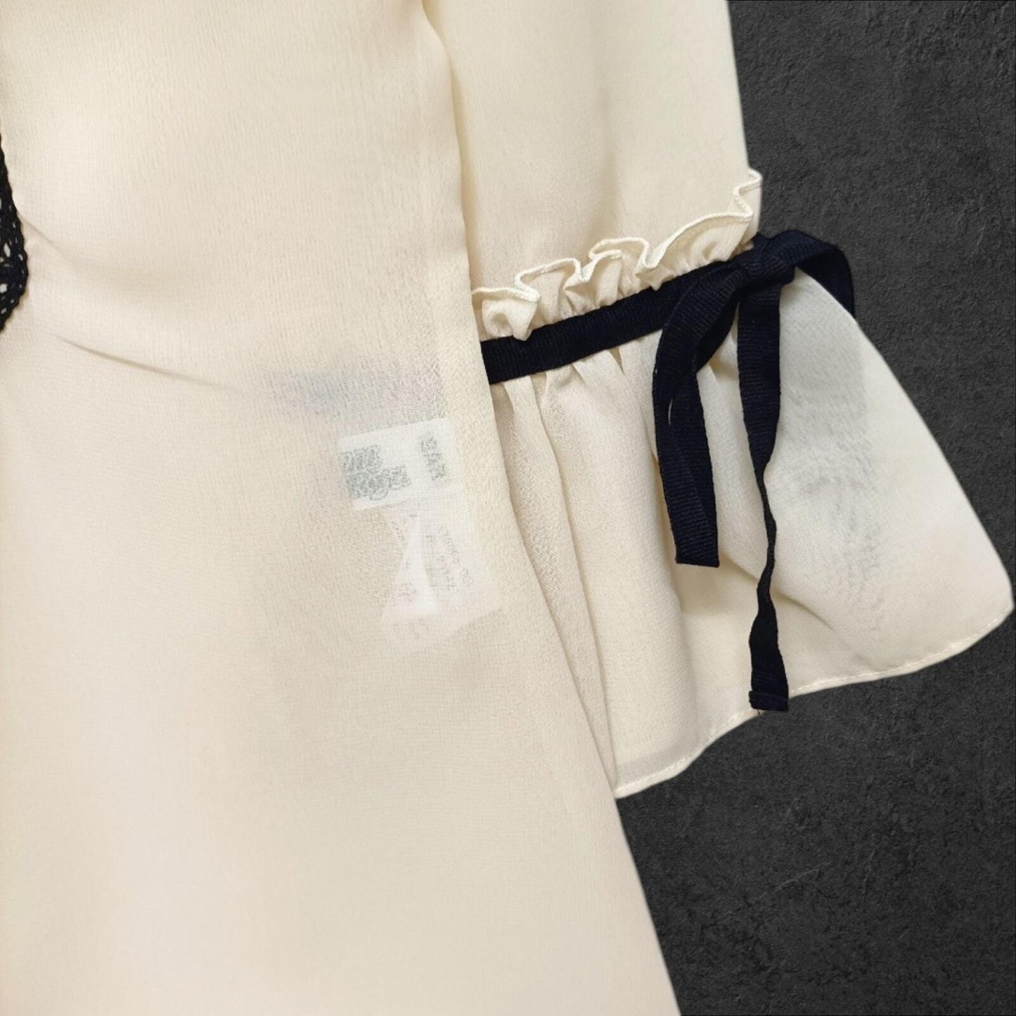 Y2k vintage sheer embroidered blouse with open-back detail – Japanese brand RYU 4