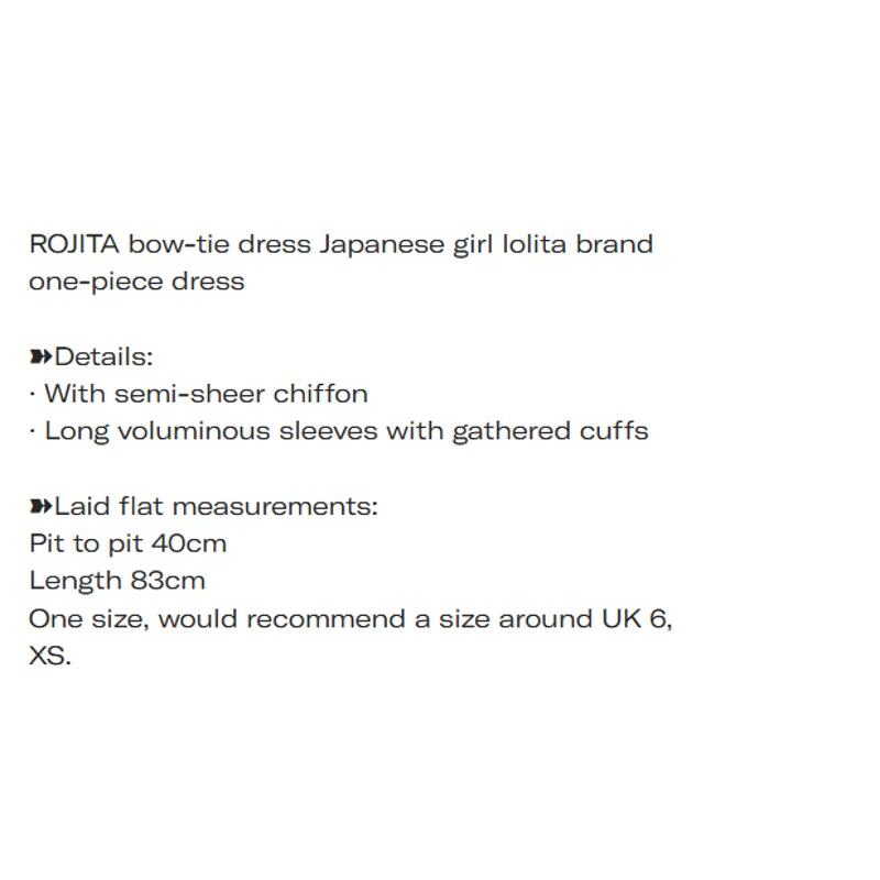 ROJITA bow-tie dress Japanese girl lolita brand one-piece dress6