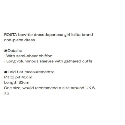 ROJITA bow-tie dress Japanese girl lolita brand one-piece dress6