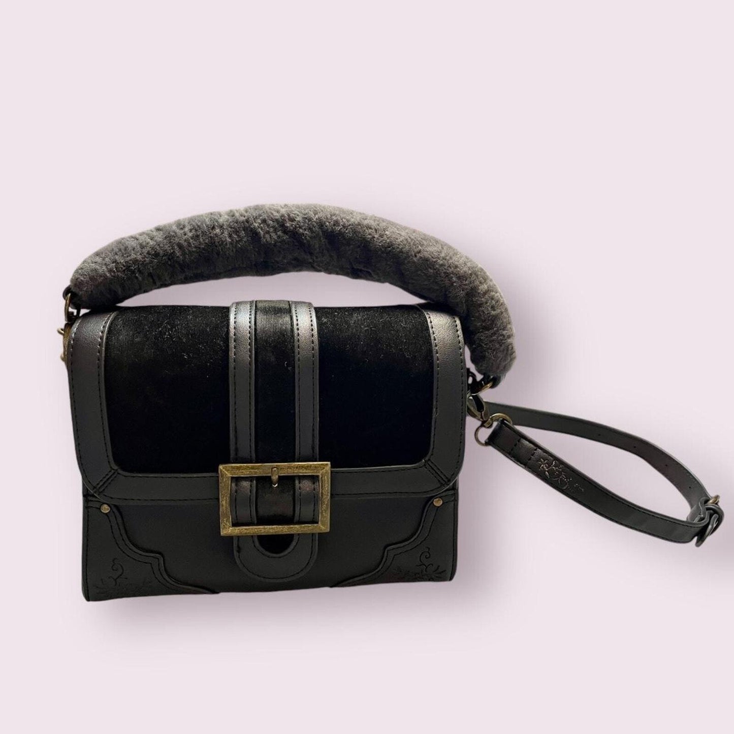 Axes Femme rare shoulder bag with buckle detail and plush handle 1