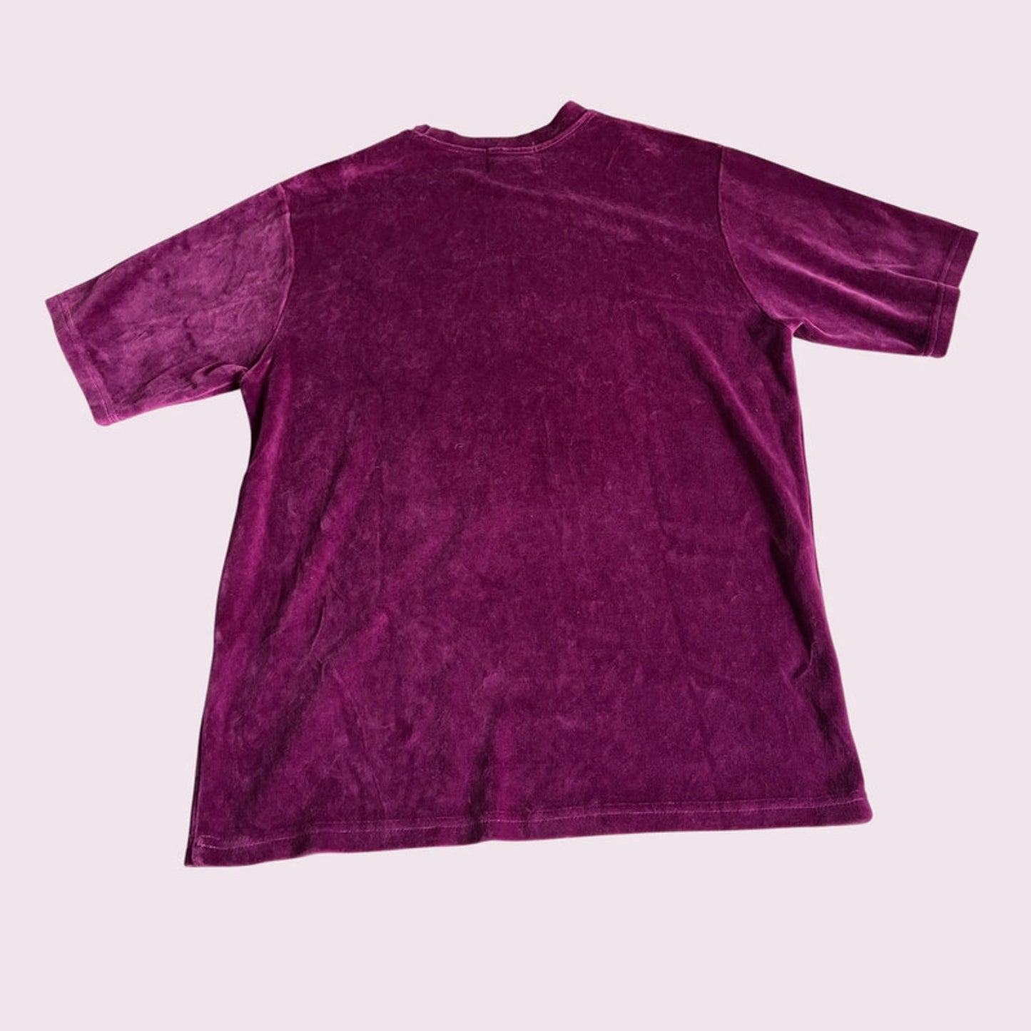 Korean Vintage Velvet Graphic Tee – Retro / Indie K-Fashion Style1