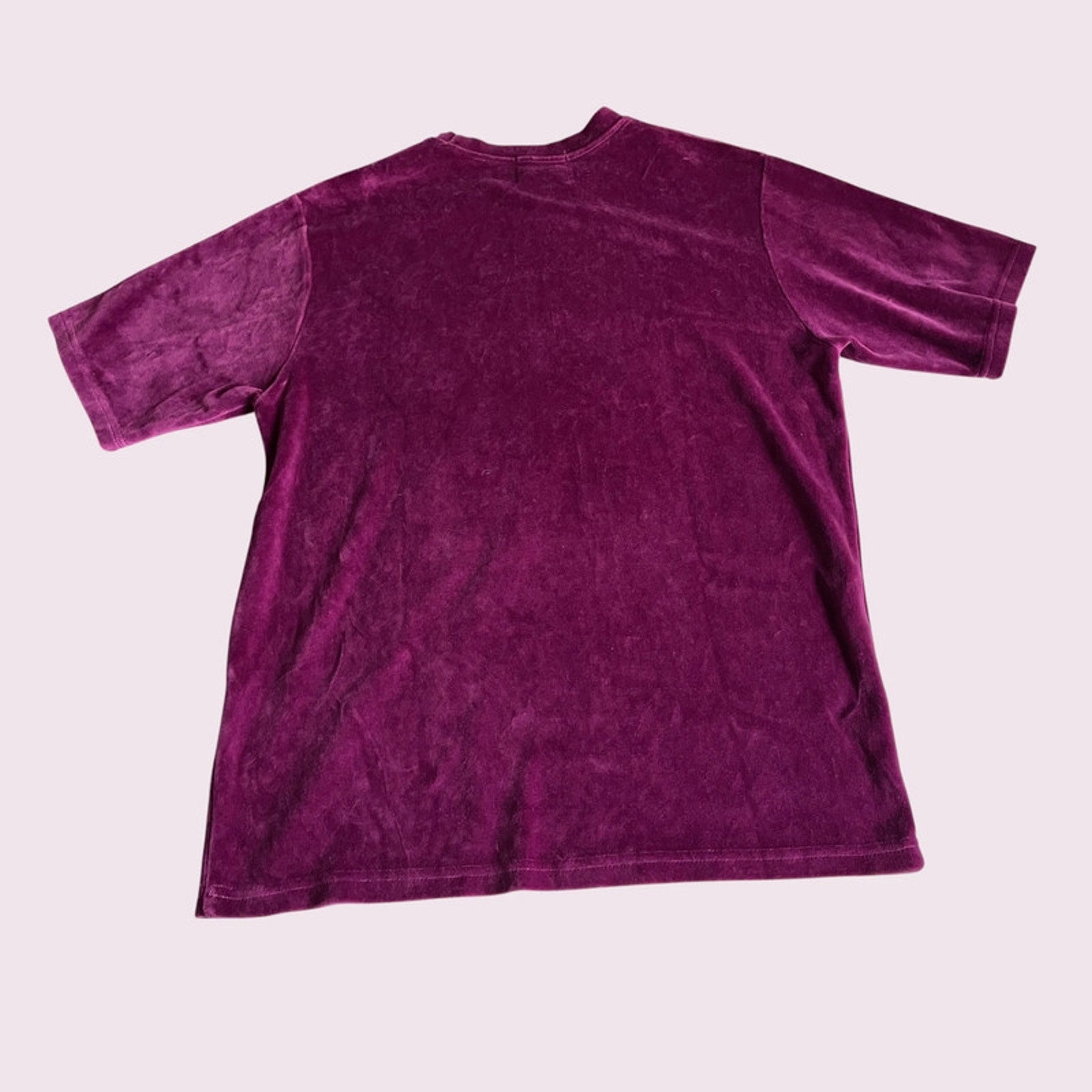 Korean Vintage Velvet Graphic Tee – Retro / Indie K-Fashion Style1