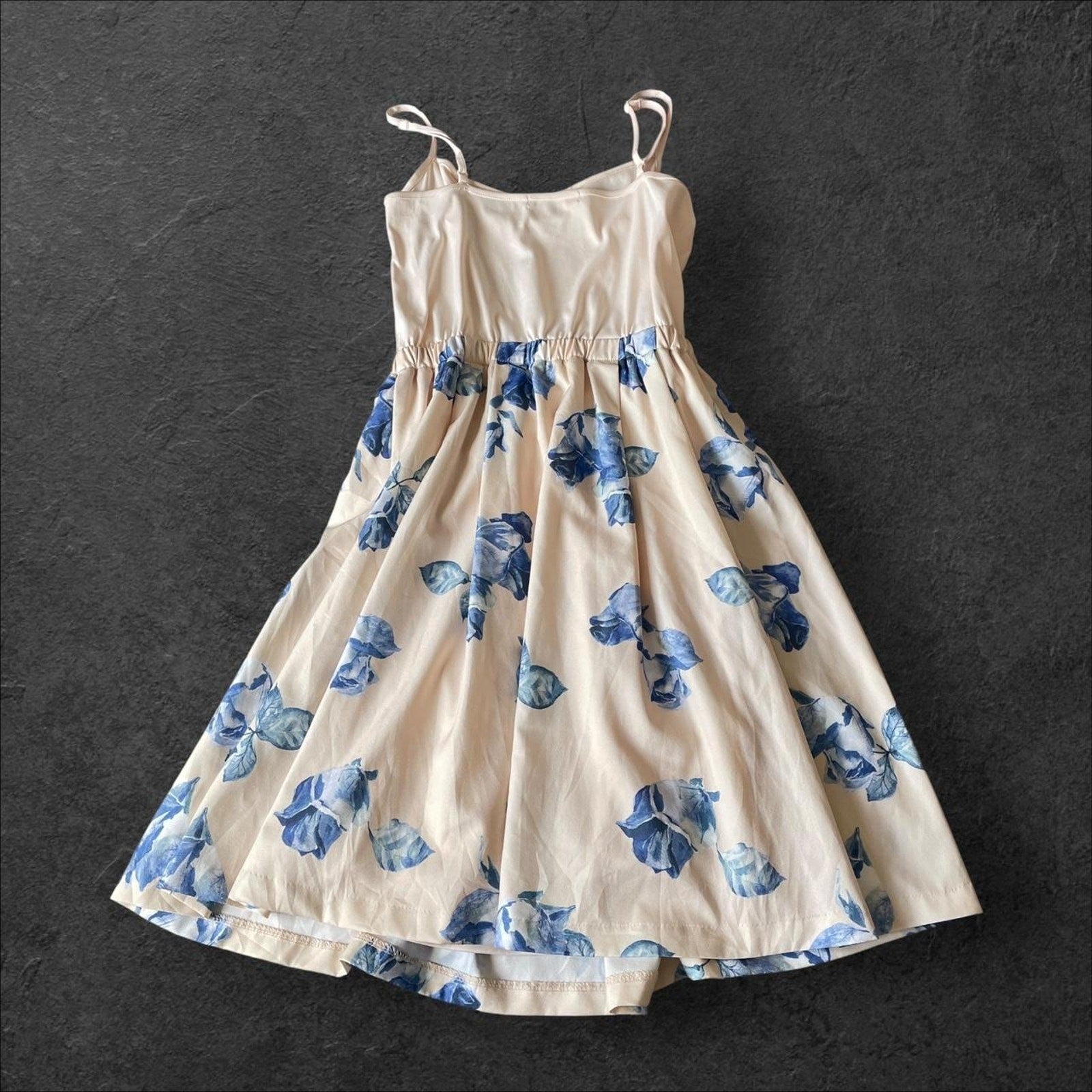 Ivory & Blue Lilidia Floral Midi Dress – Lightweight & Breezy1