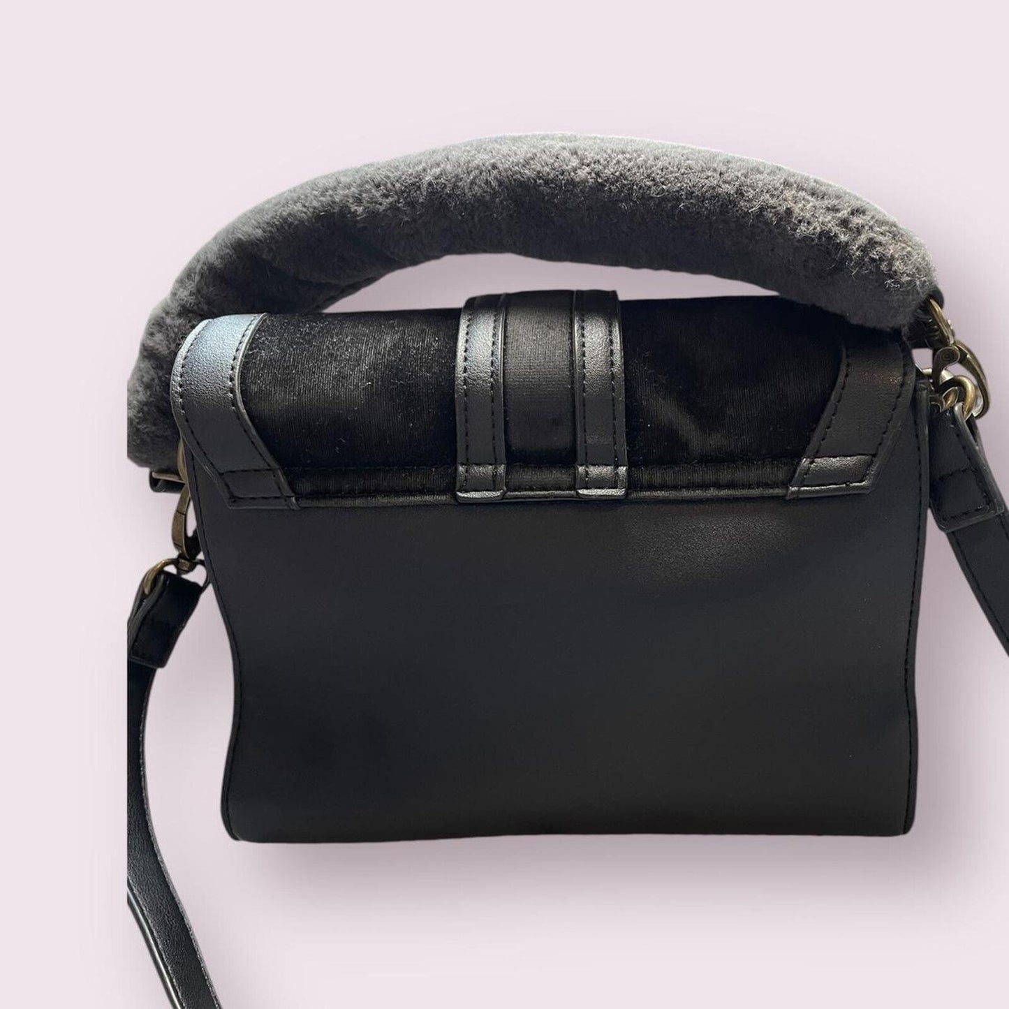 Axes Femme rare shoulder bag with buckle detail and plush handle 2