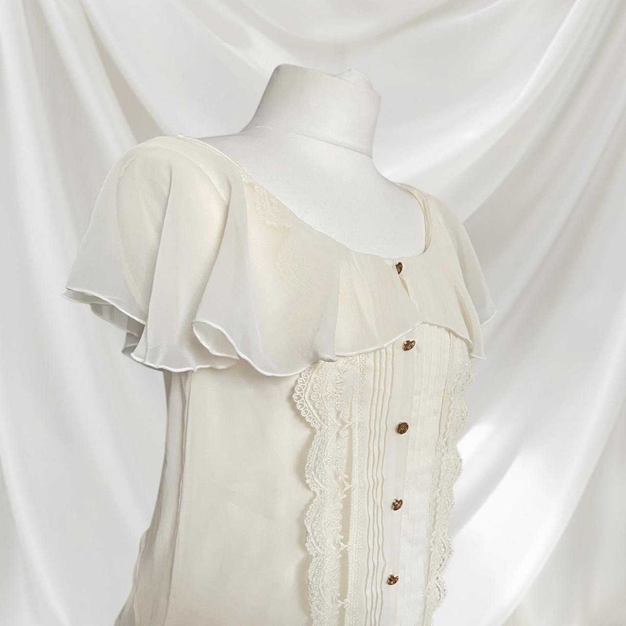 Liz Lisa tunic top / mini dress with delicate lace & ruffled back 3