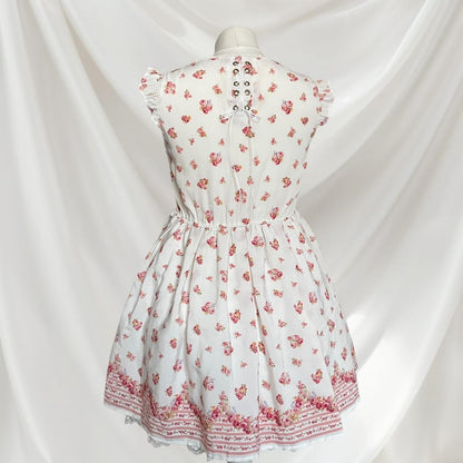 Liz Lisa white floral dress – sweet Lolita dress with ruffle details3